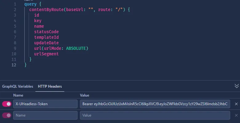 Use token example image
